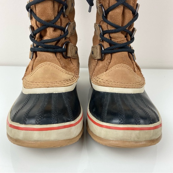 Sorel Women’s Joan Of Arctic Brown Leather Waterproof Winter Snow Boots Size 7.0 - Picture 5 of 12